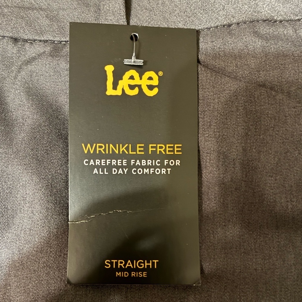 Lee Charcoal Heather Wrinkle-Free Pants Straight Leg Pant size 18 - Picture 6 of 10